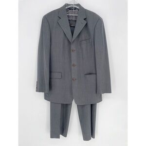 Brooks Brothers 346 Stretch Grey Pinstripe Suit Gray 42R Jacket Pants 36x31 0063